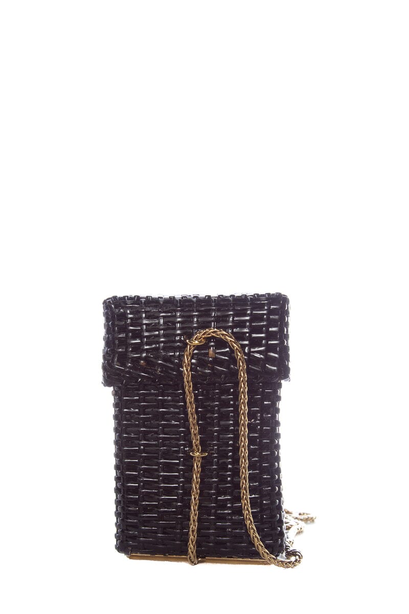 Chanel Black Wicker Basket Bag Cross-Body