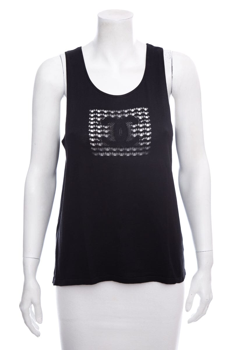 Chanel Black Sleeveless Tank SZ 42