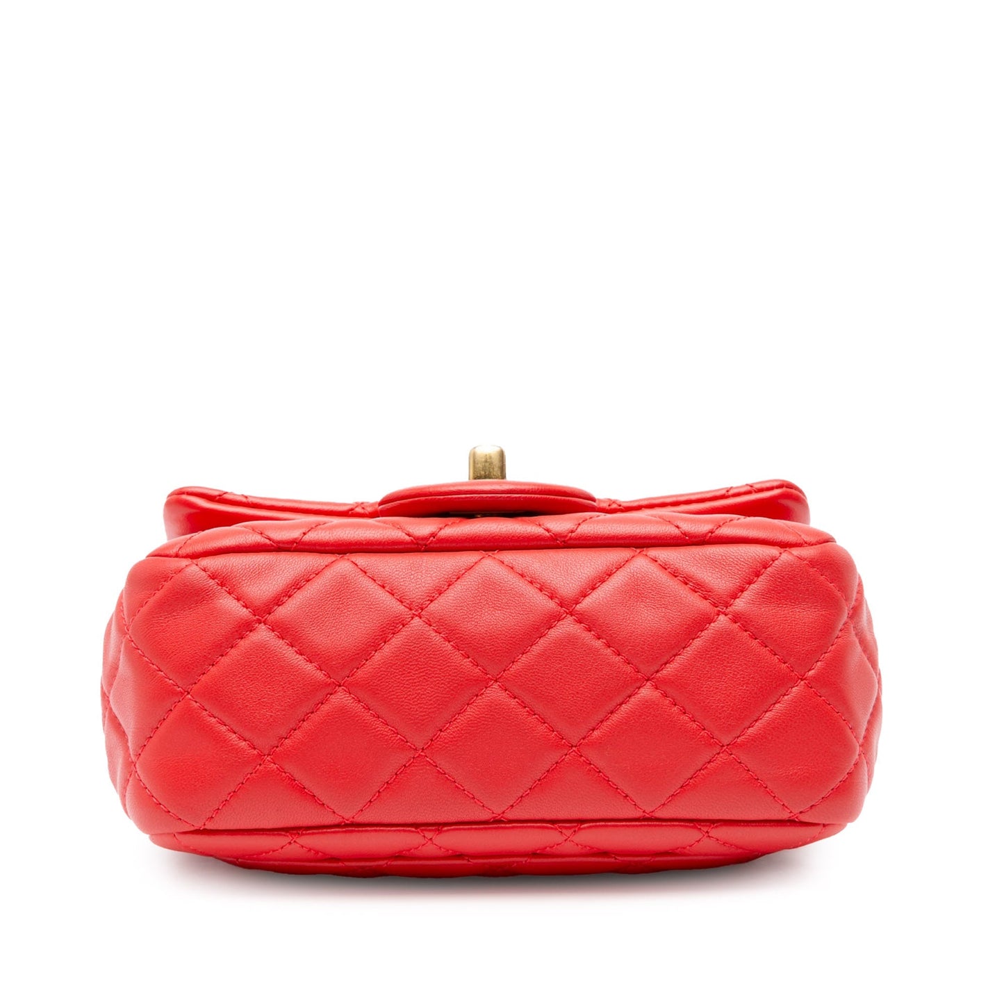 Chanel Sac Mini Square Classic Lambskin Pearl Crush Flap