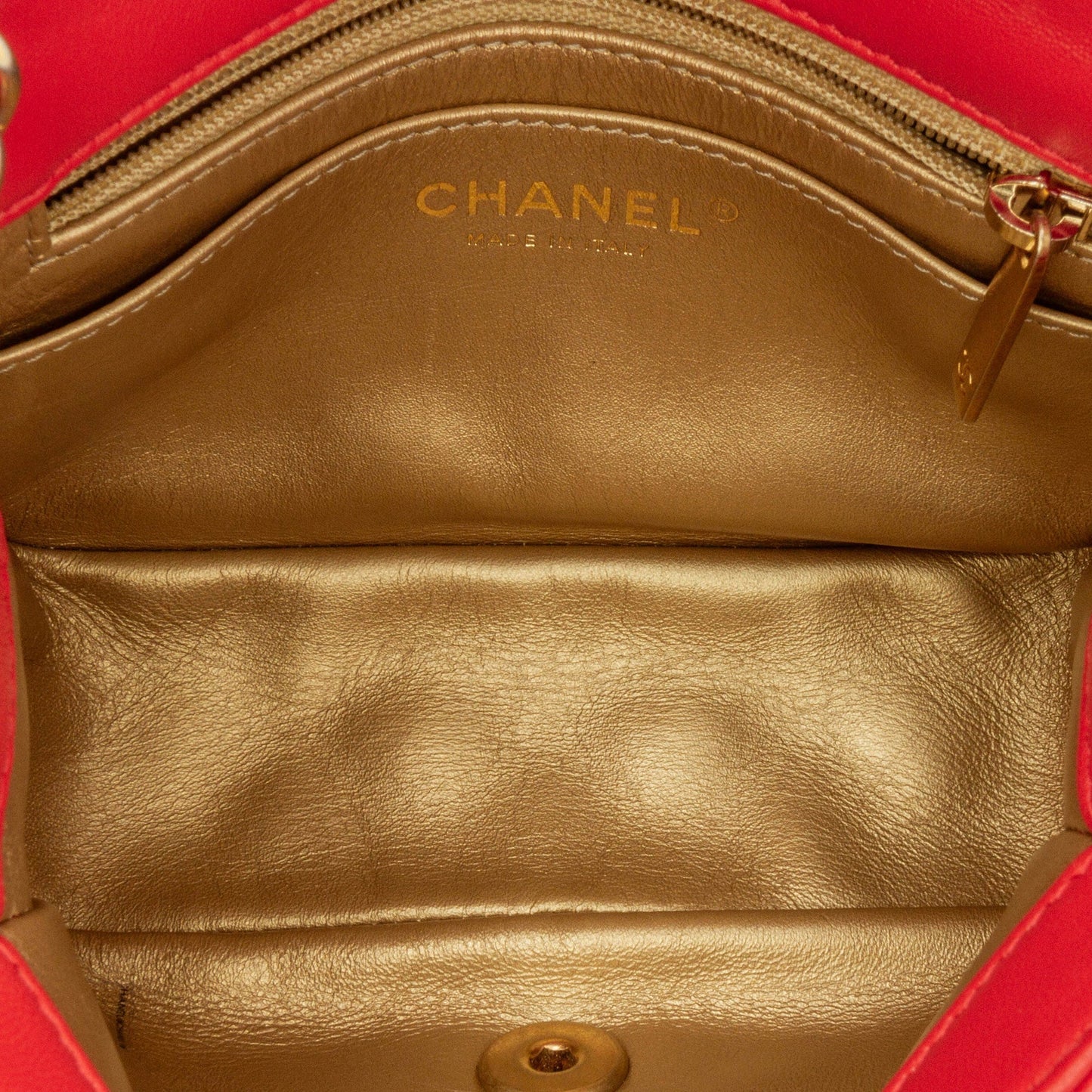 Chanel Sac Mini Square Classic Lambskin Pearl Crush Flap