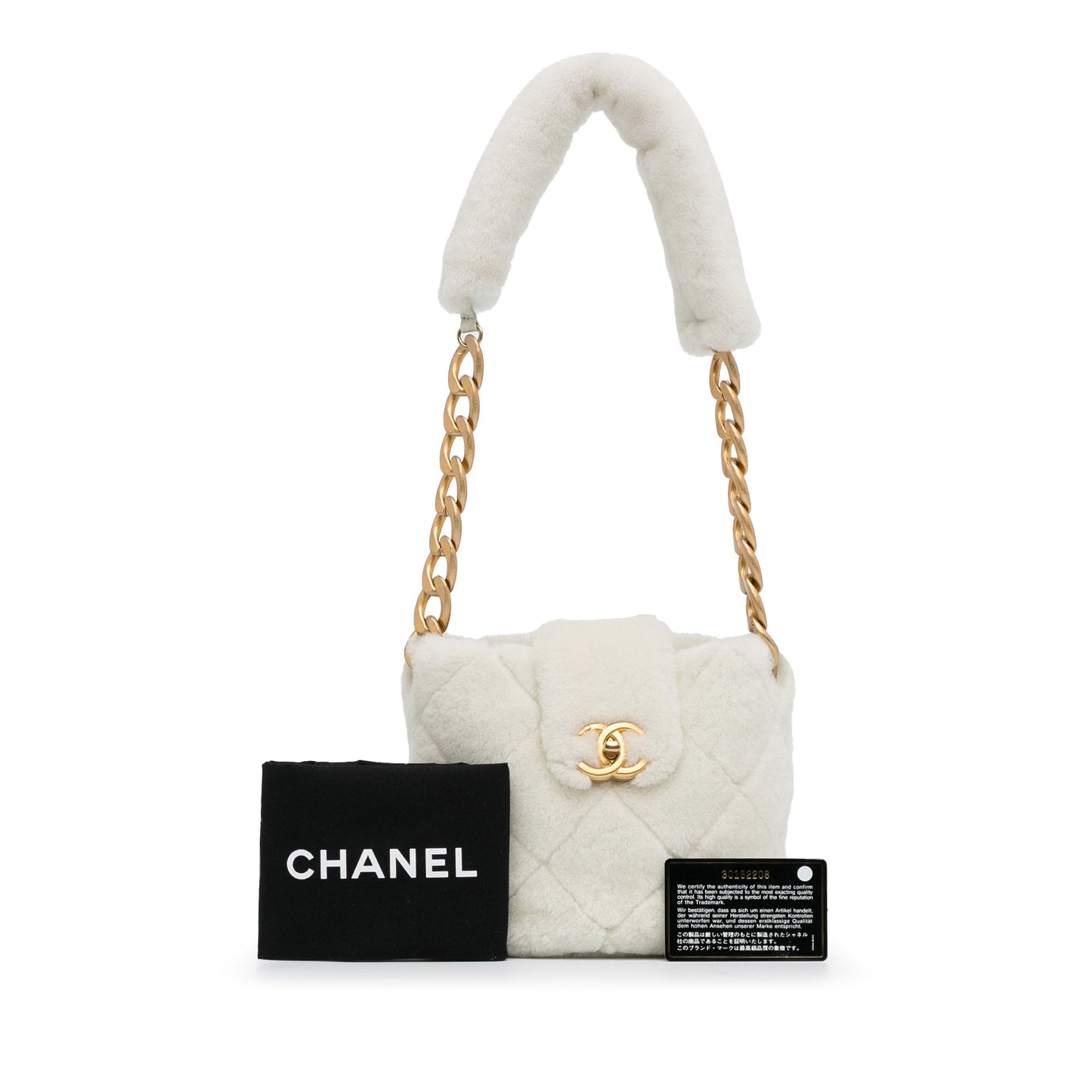 Chanel Sac Shearling CC Shoulder Bag