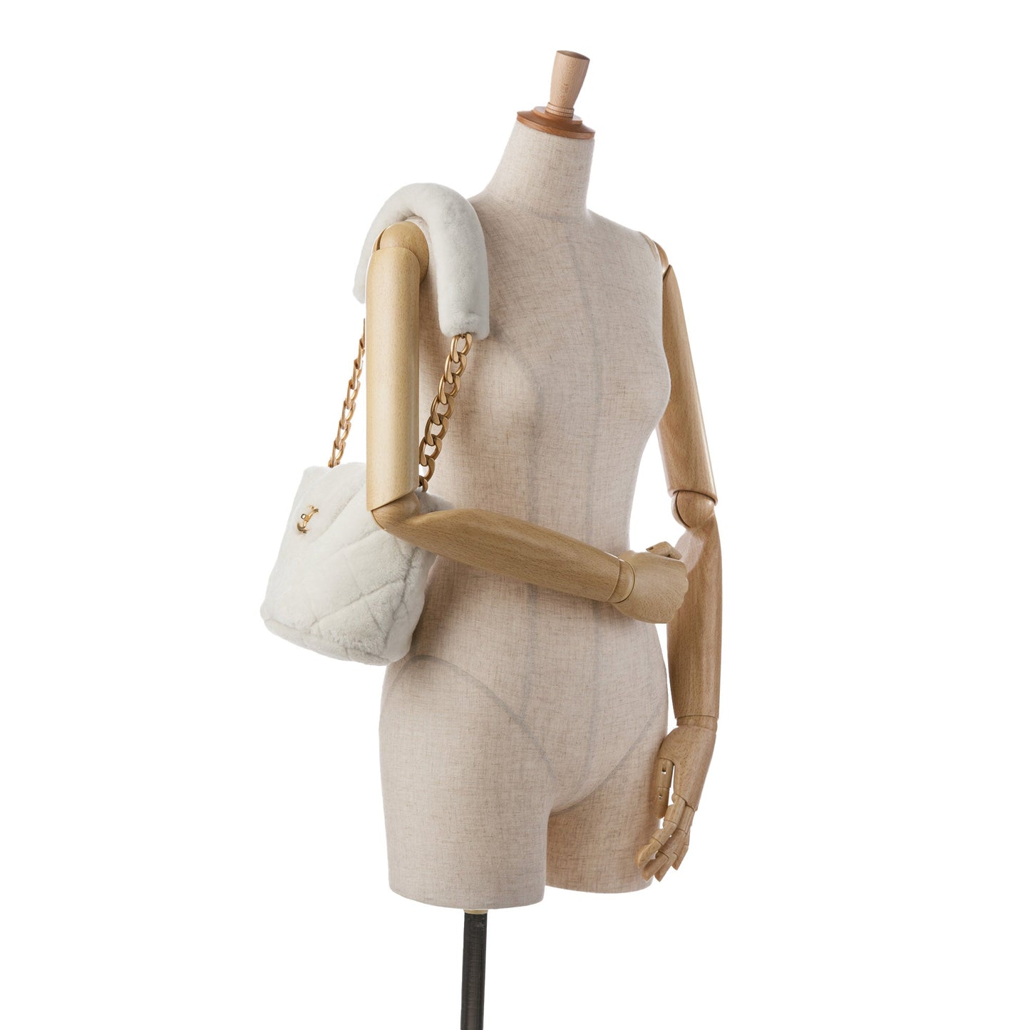 Chanel Sac Shearling CC Shoulder Bag