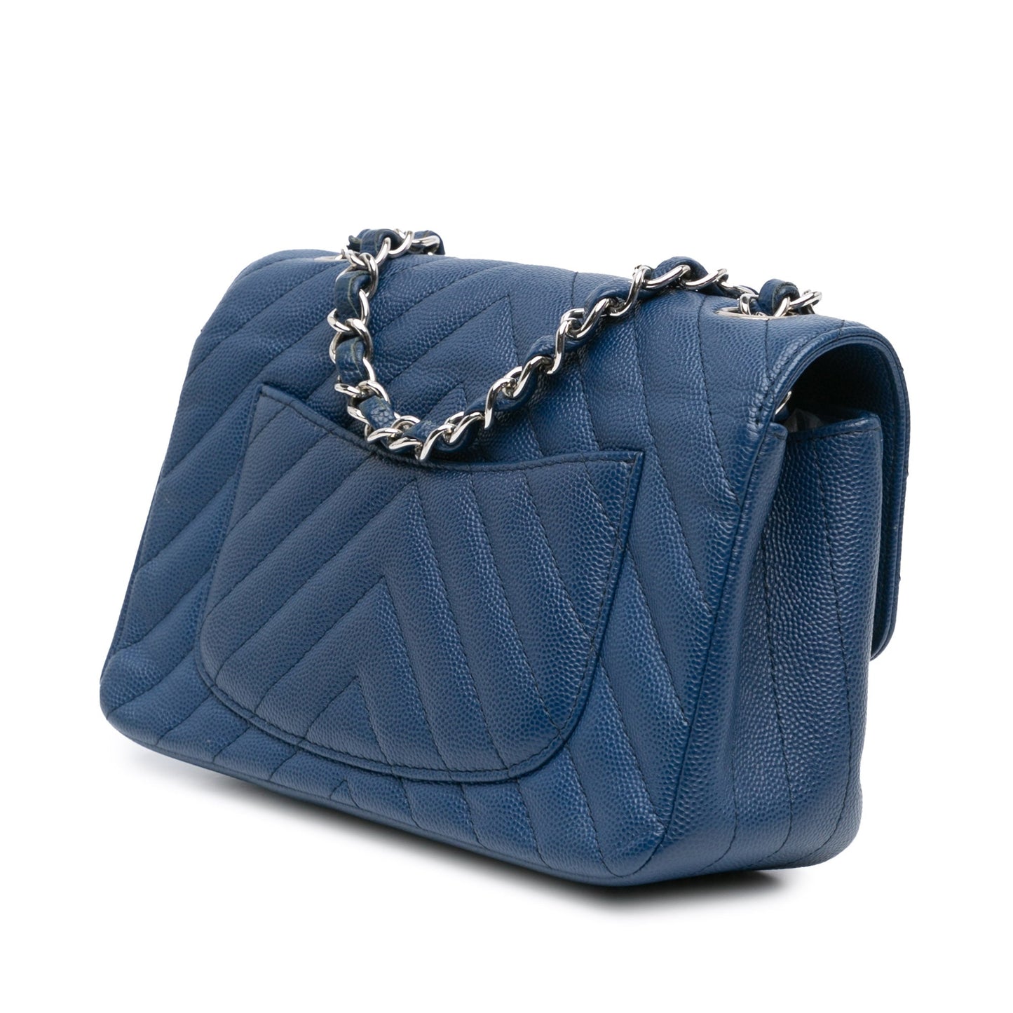 Chanel Sac Mini Rectangular Classic Chevron Caviar Single Flap
