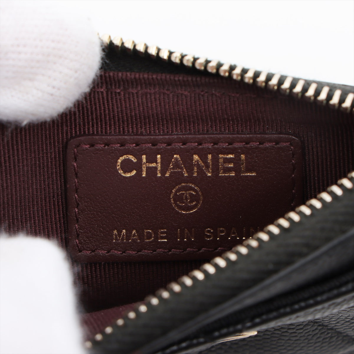 Chanel Matelasse Caviar Skin Coin Case Black
