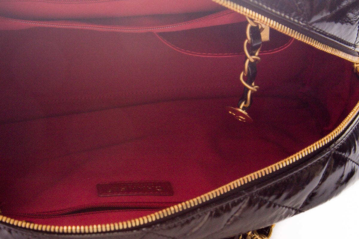 Chanel Black CC diamond Quilted Bowling GHW Handbag ( 2023 Cruise)