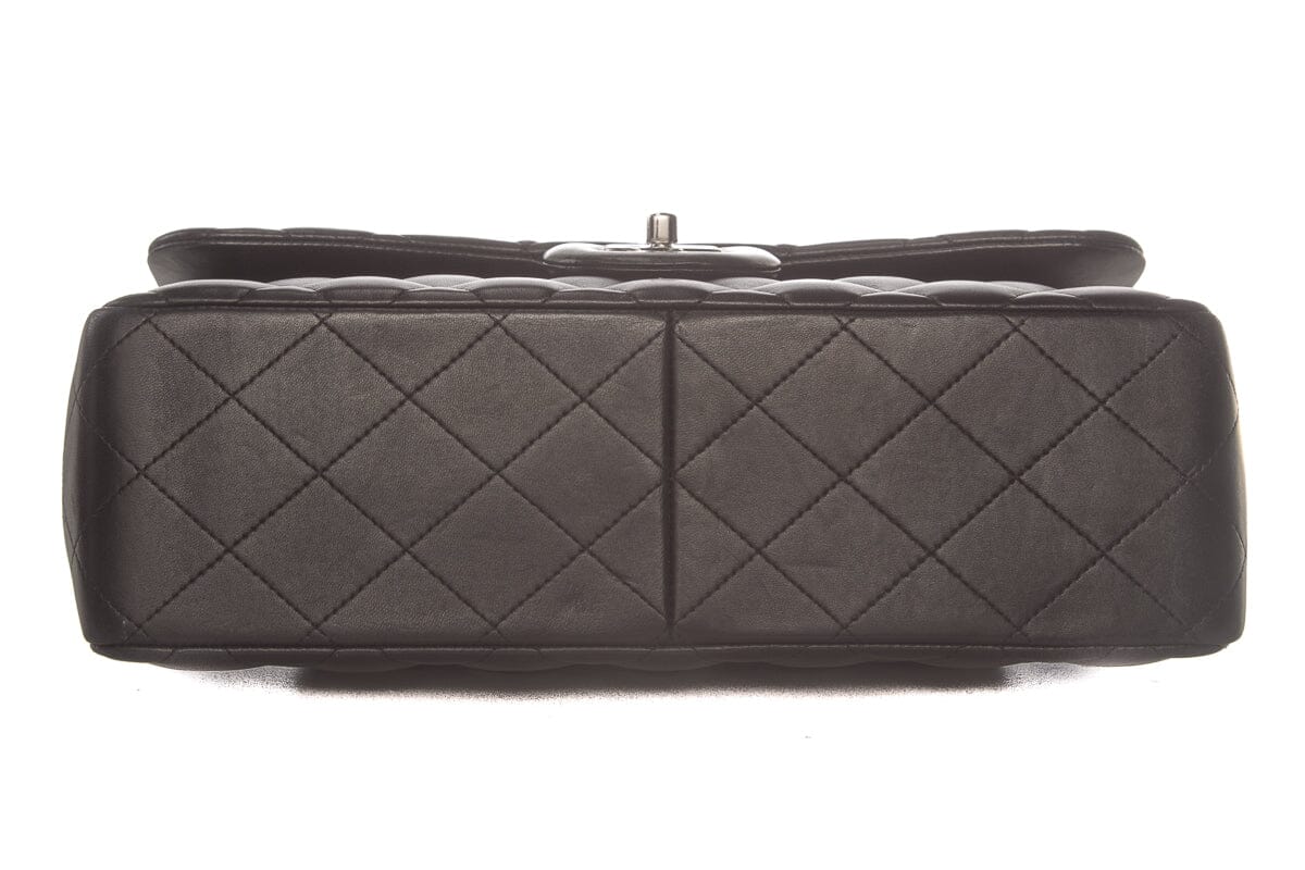 Chanel Black Jumbo Lambskin Double SHW Handbag