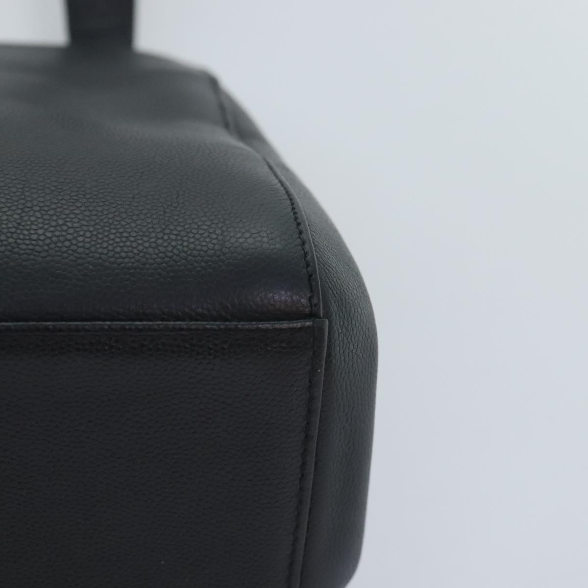 CHANEL COCO Mark Shoulder Bag Caviar Skin Black CC 90649