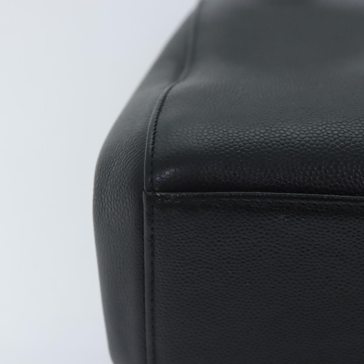 CHANEL COCO Mark Shoulder Bag Caviar Skin Black CC 90649