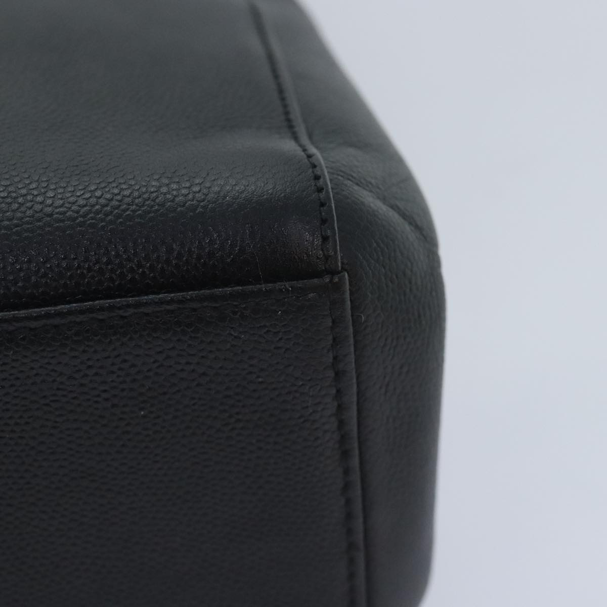 CHANEL COCO Mark Shoulder Bag Caviar Skin Black CC 90649