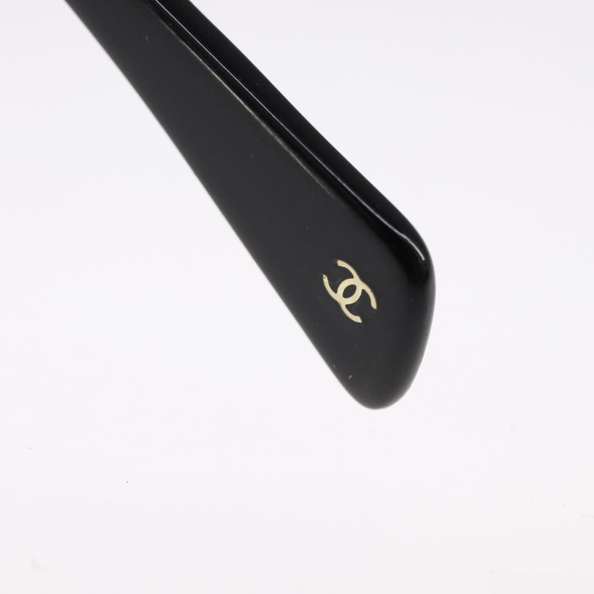 CHANEL Stone Sunglasses plastic Black CC 90919