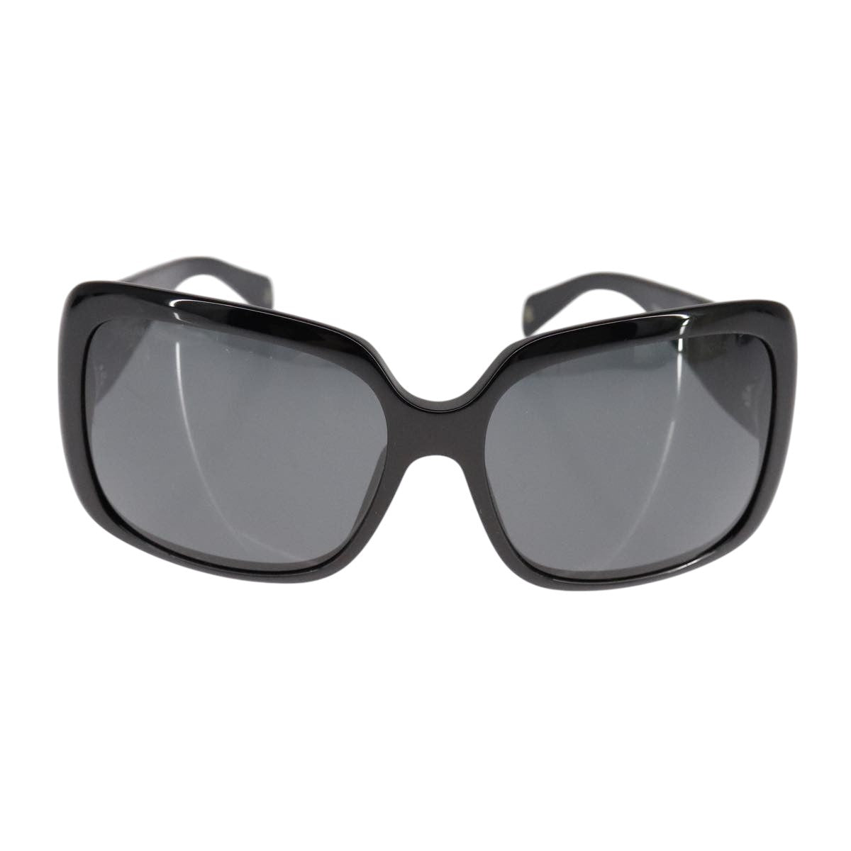 CHANEL Stone Sunglasses plastic Black CC 90919
