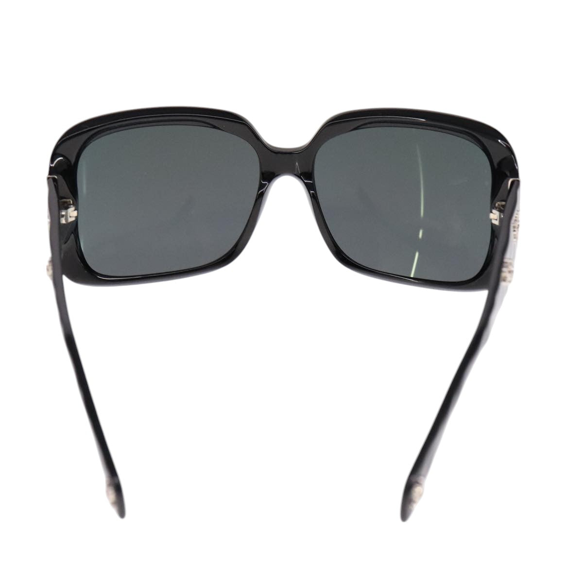 CHANEL Stone Sunglasses plastic Black CC 90919