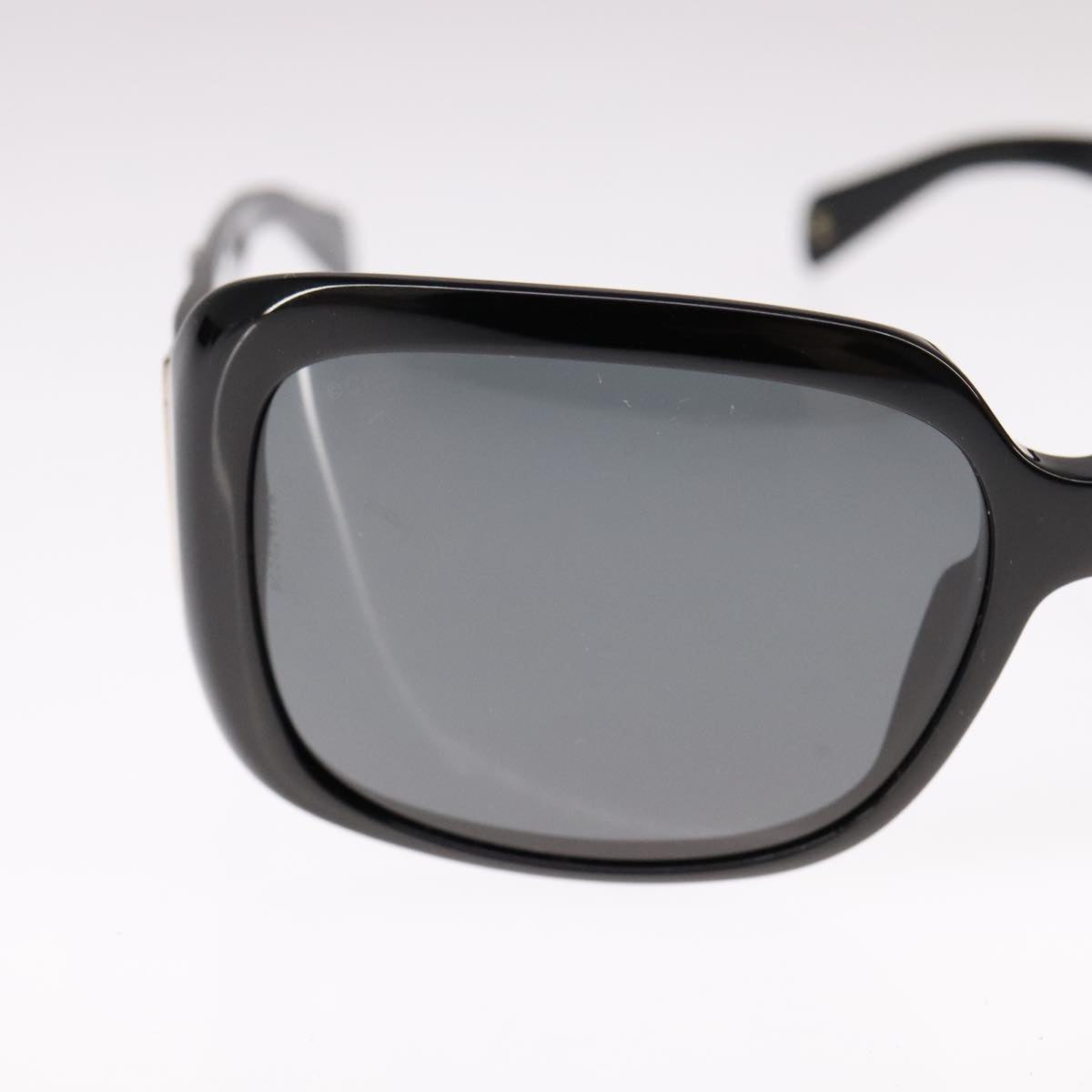 CHANEL Stone Sunglasses plastic Black CC 90919