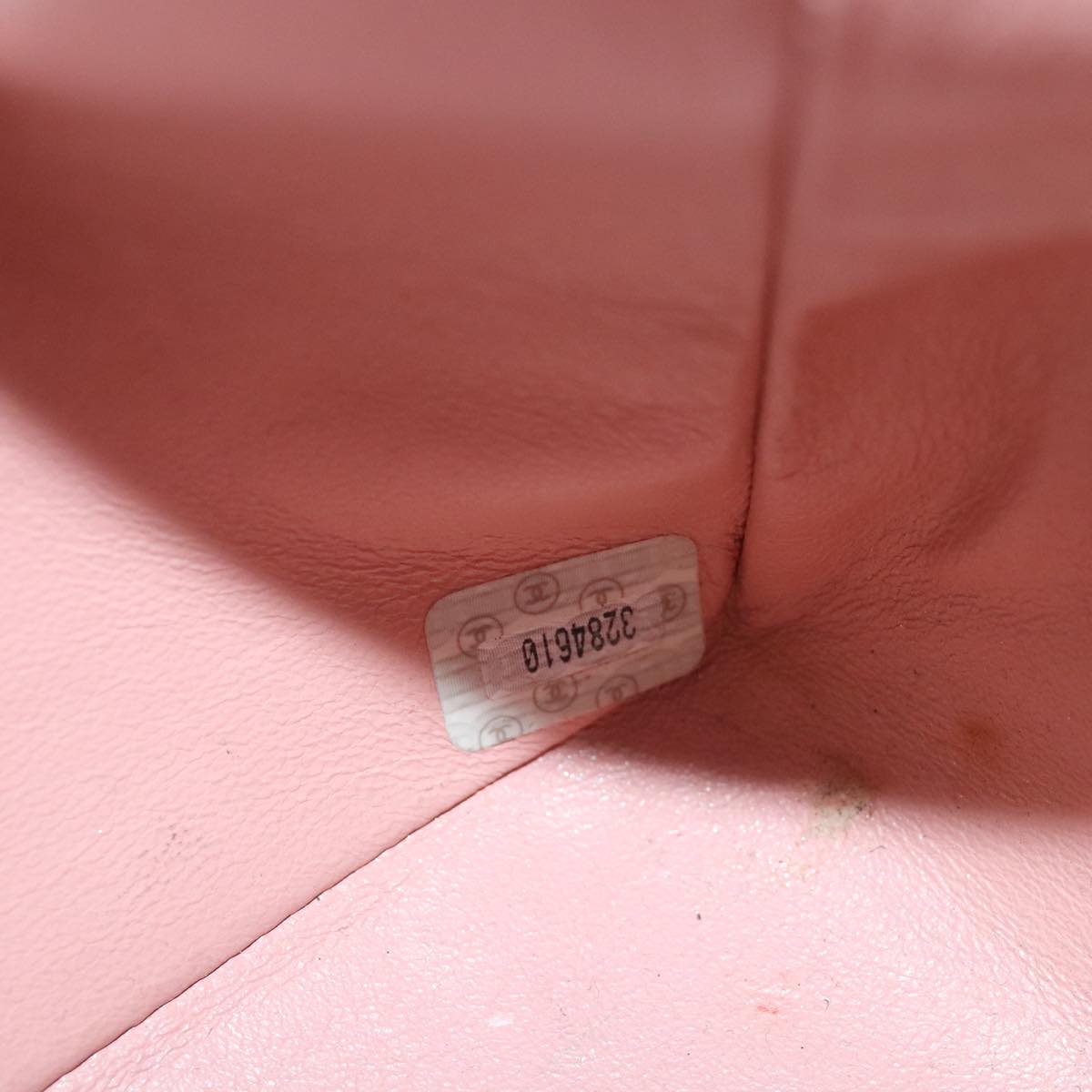 CHANEL Parent Child Bag Hand Bag Lamb Skin Pink Gold CC 90957A
