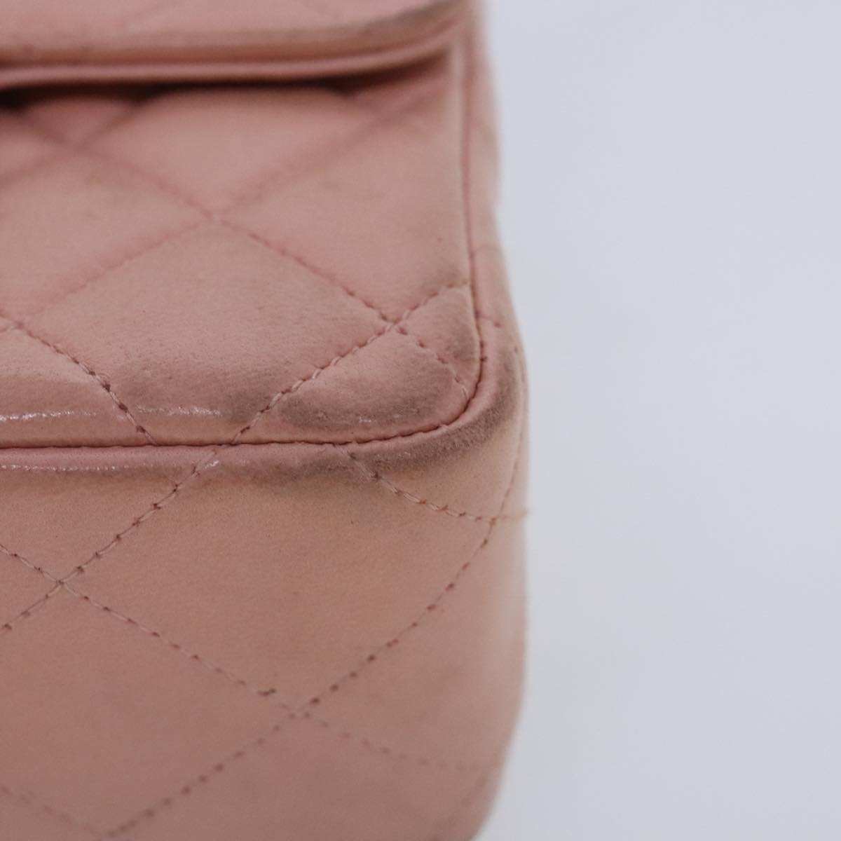 CHANEL Parent Child Bag Hand Bag Lamb Skin Pink Gold CC 90957A