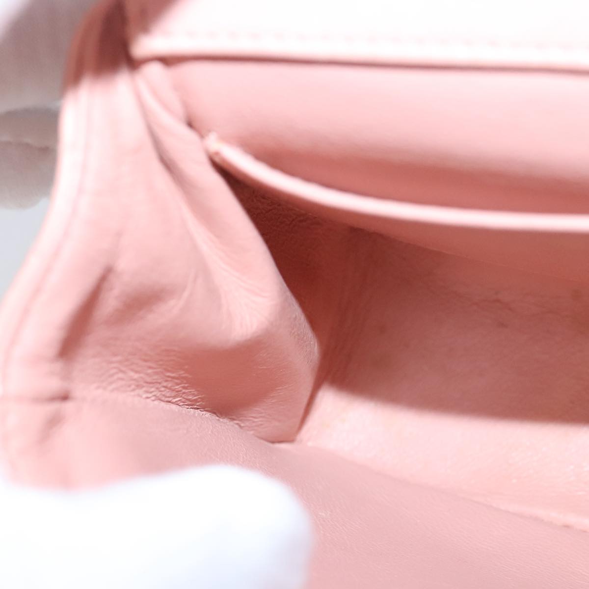 CHANEL Parent Child Bag Hand Bag Lamb Skin Pink Gold CC 90957A