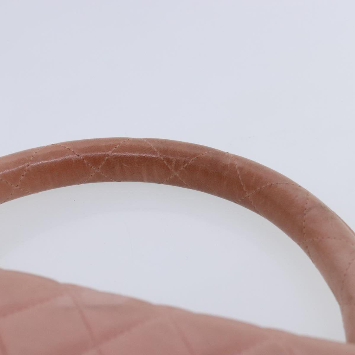 CHANEL Parent Child Bag Hand Bag Lamb Skin Pink Gold CC 90957A