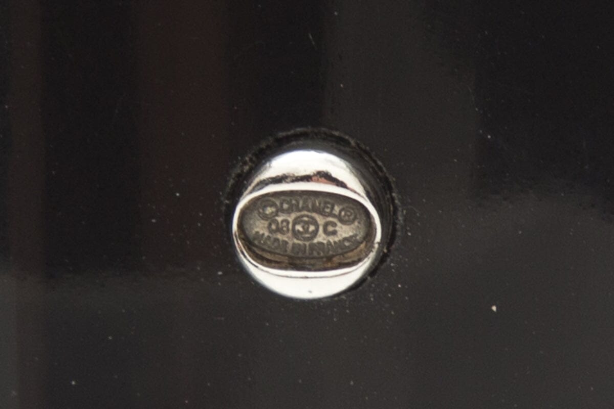 Chanel Black Silver Cuff Bracelet