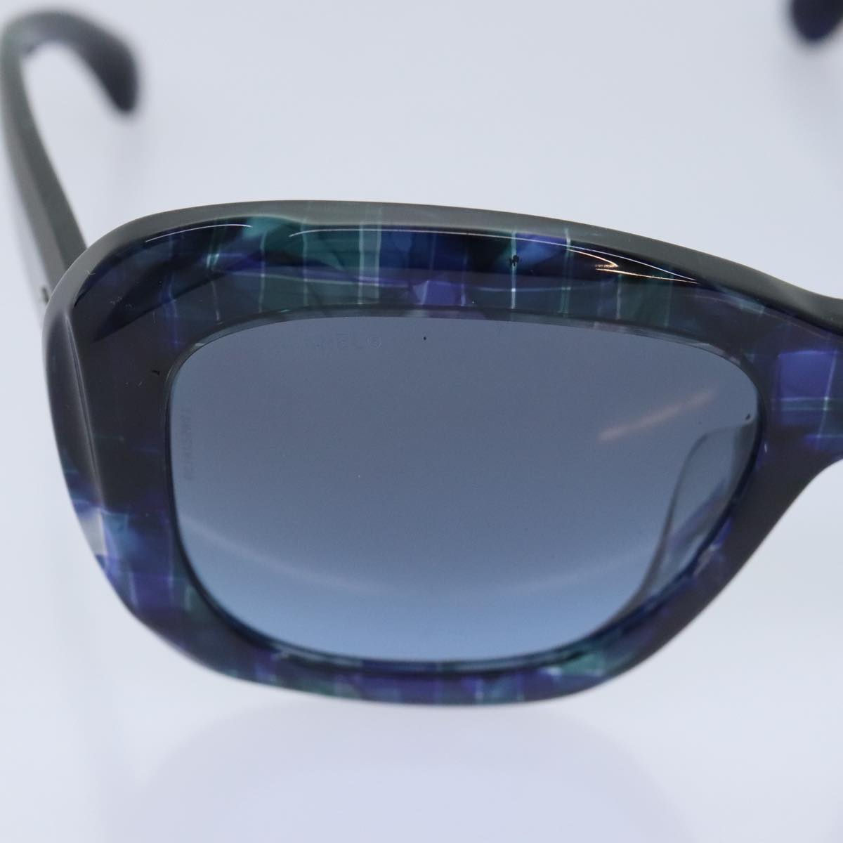 CHANEL Sunglasses plastic Navy Blue CC 93459