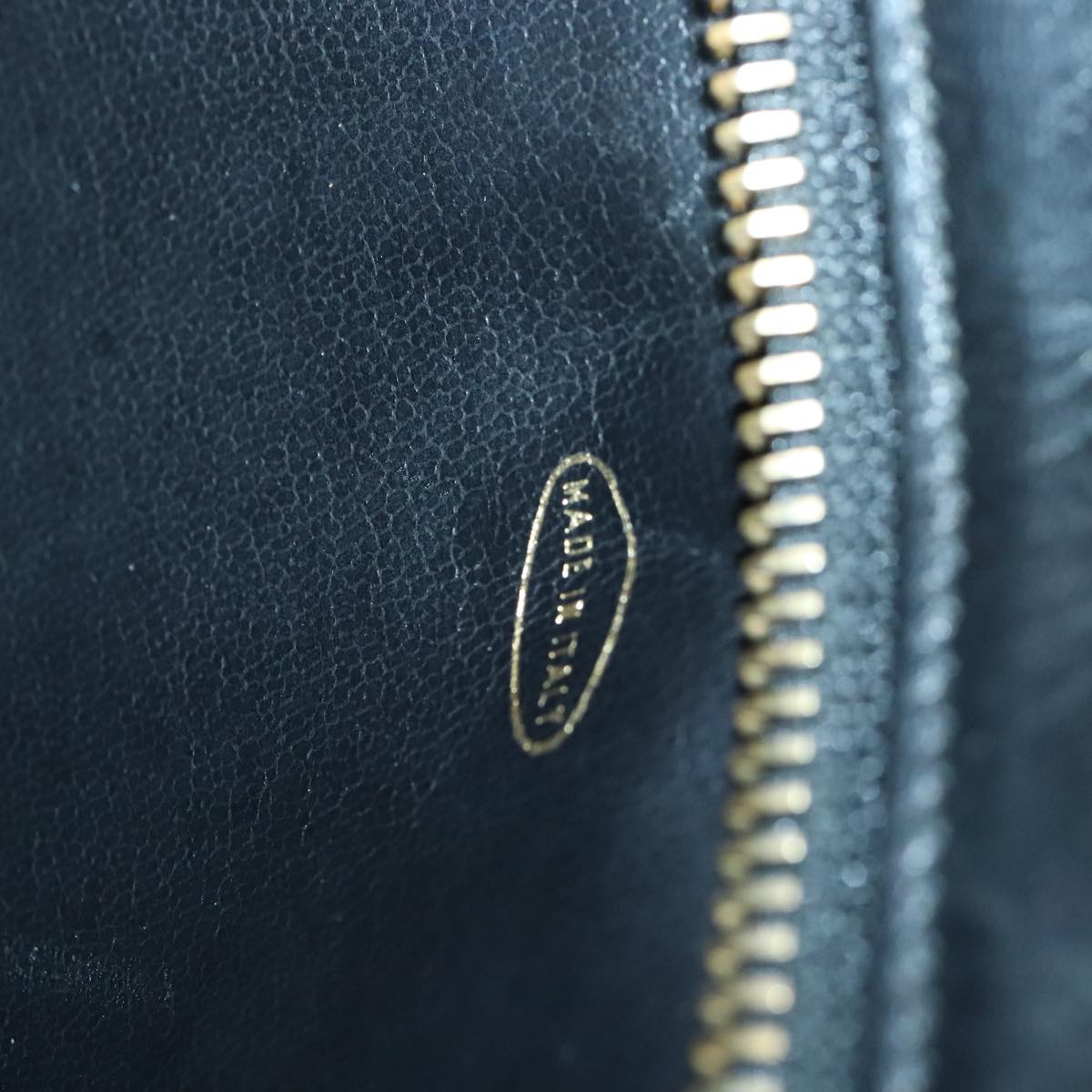 CHANEL Chain Tote Bag Lamb Skin Black Gold CC 93802