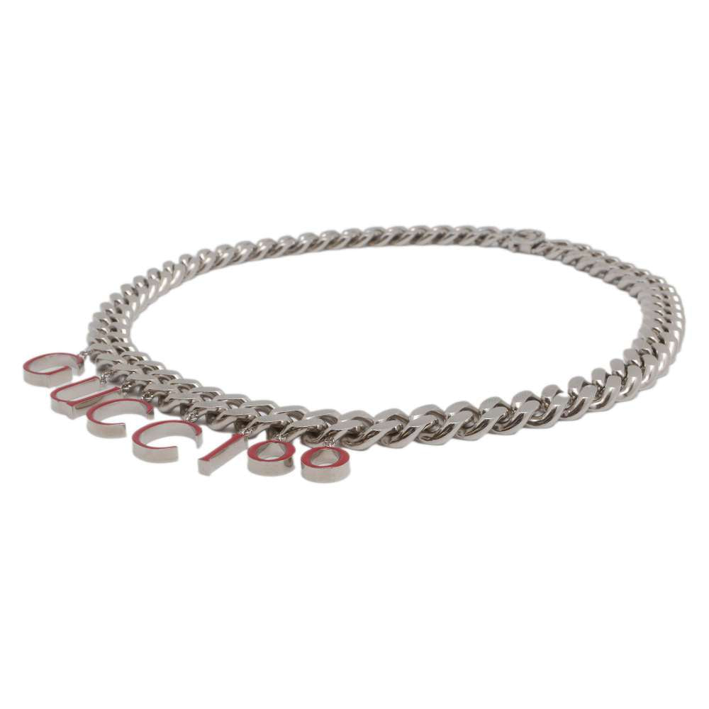 GUCCI ChainNecklace 100th Anniversary Limited Silver Metal