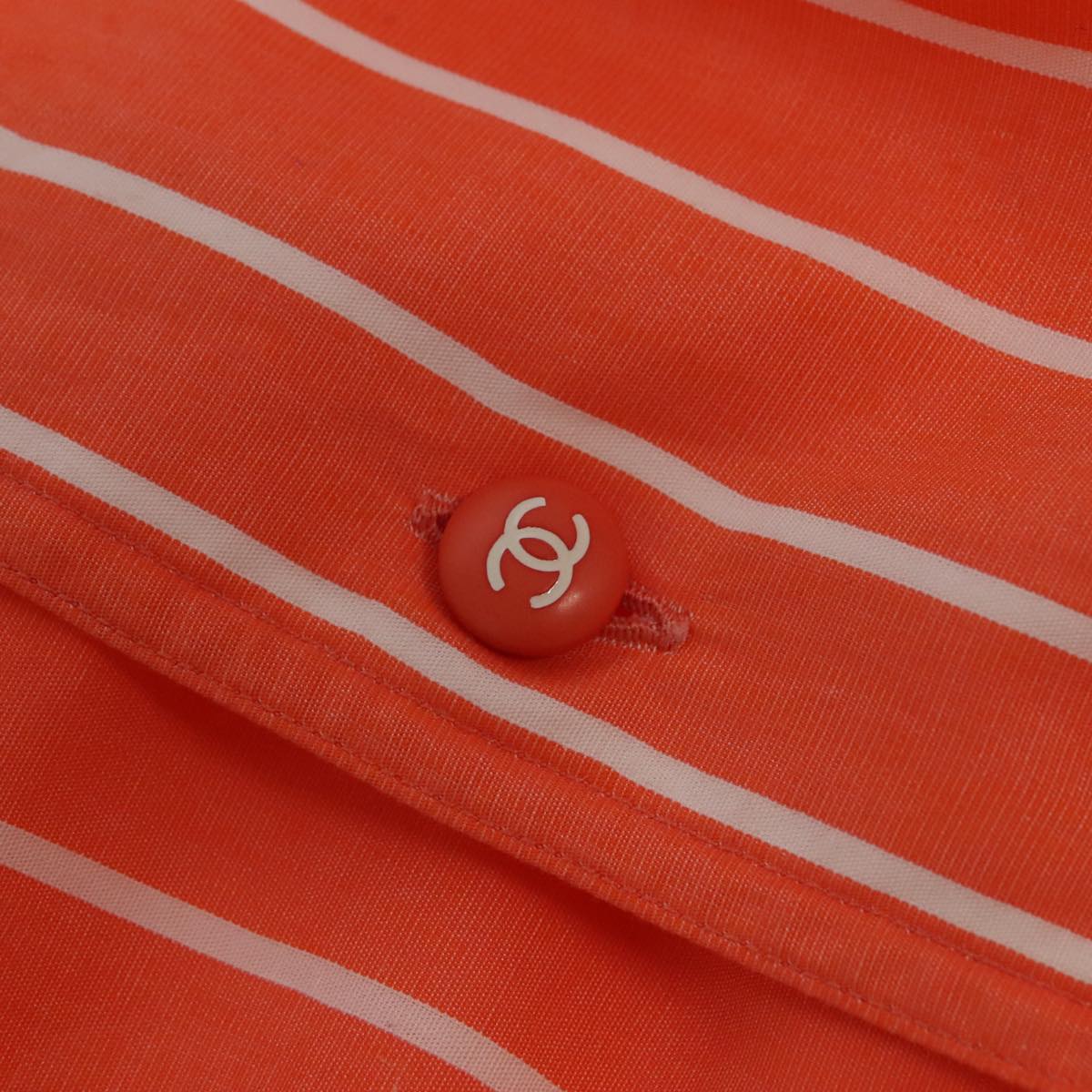 CHANEL Shirt Cotton Orange CC 94245A