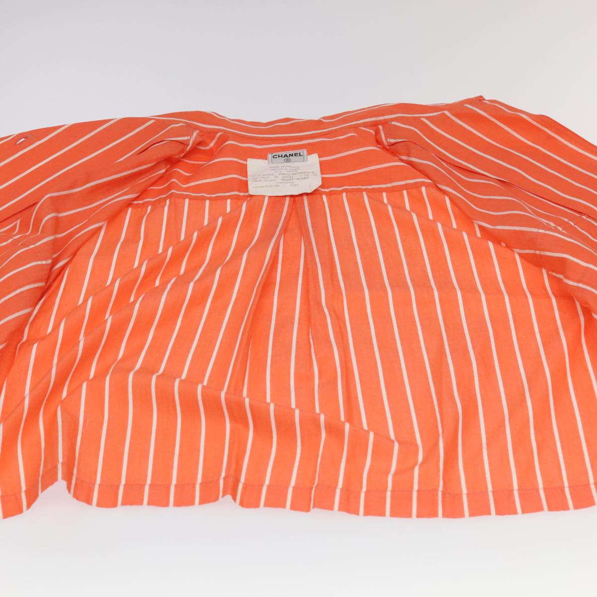 CHANEL Shirt Cotton Orange CC 94245A