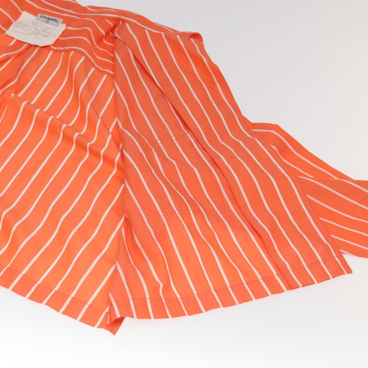 CHANEL Shirt Cotton Orange CC 94245A