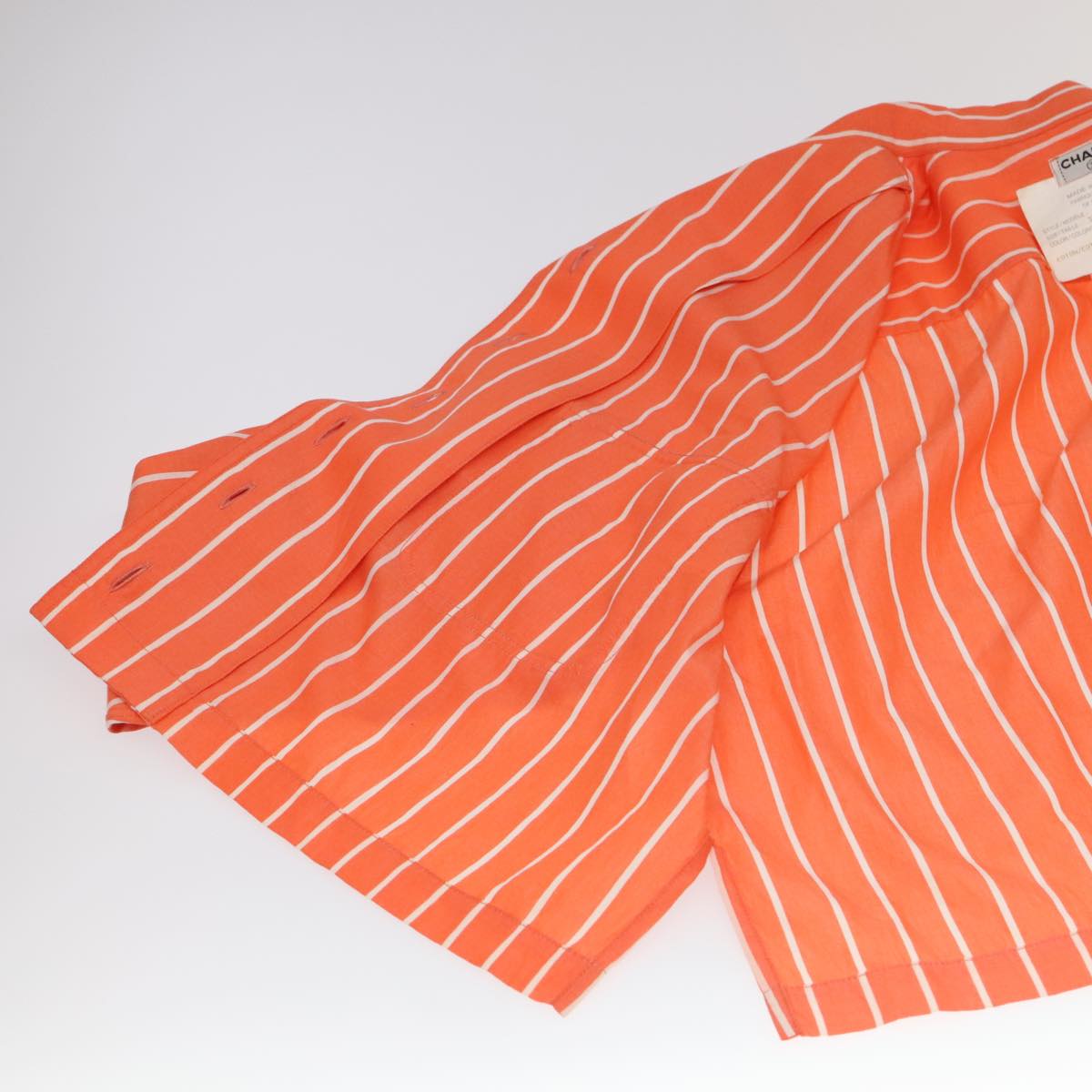 CHANEL Shirt Cotton Orange CC 94245A