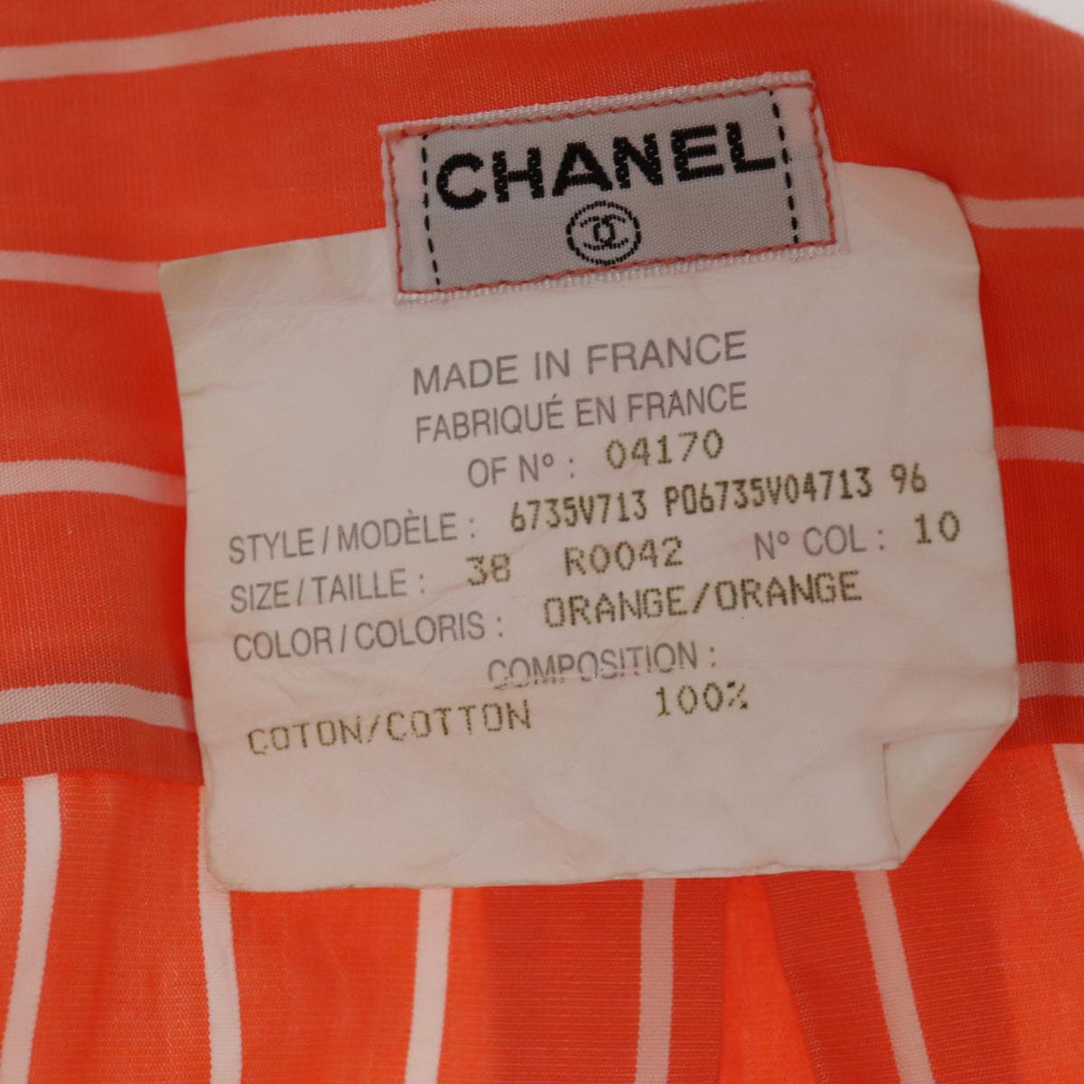 CHANEL Shirt Cotton Orange CC 94245A