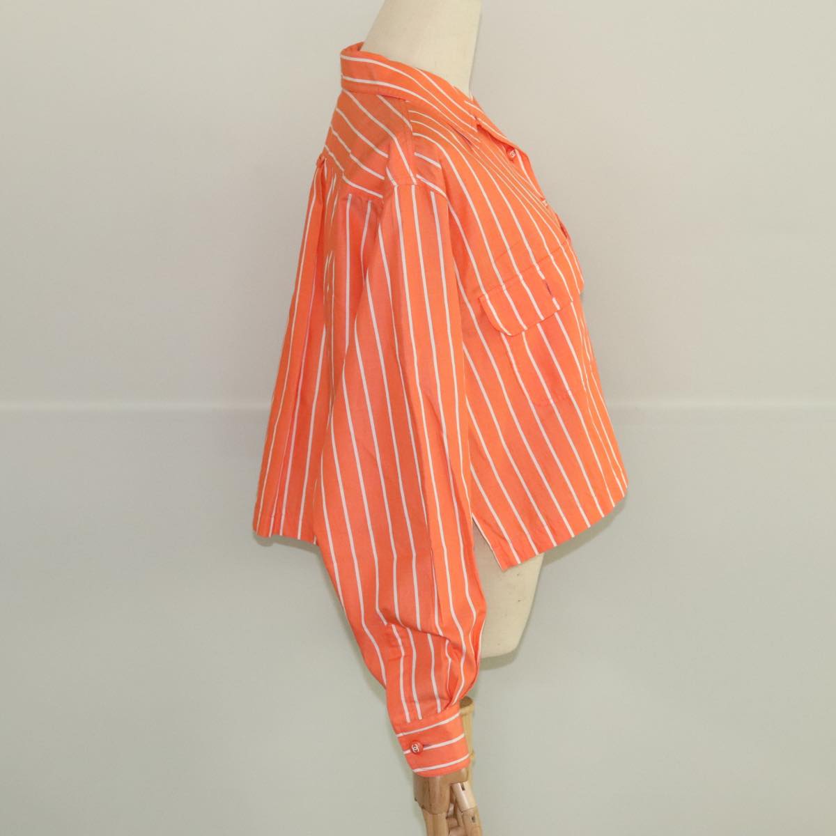 CHANEL Shirt Cotton Orange CC 94245A