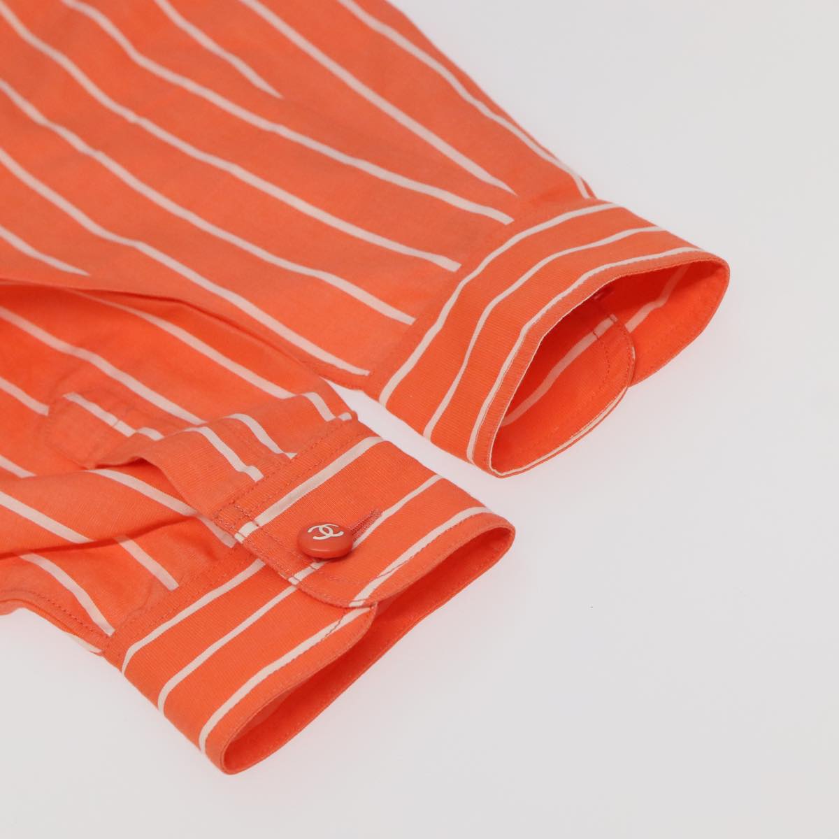 CHANEL Shirt Cotton Orange CC 94245A