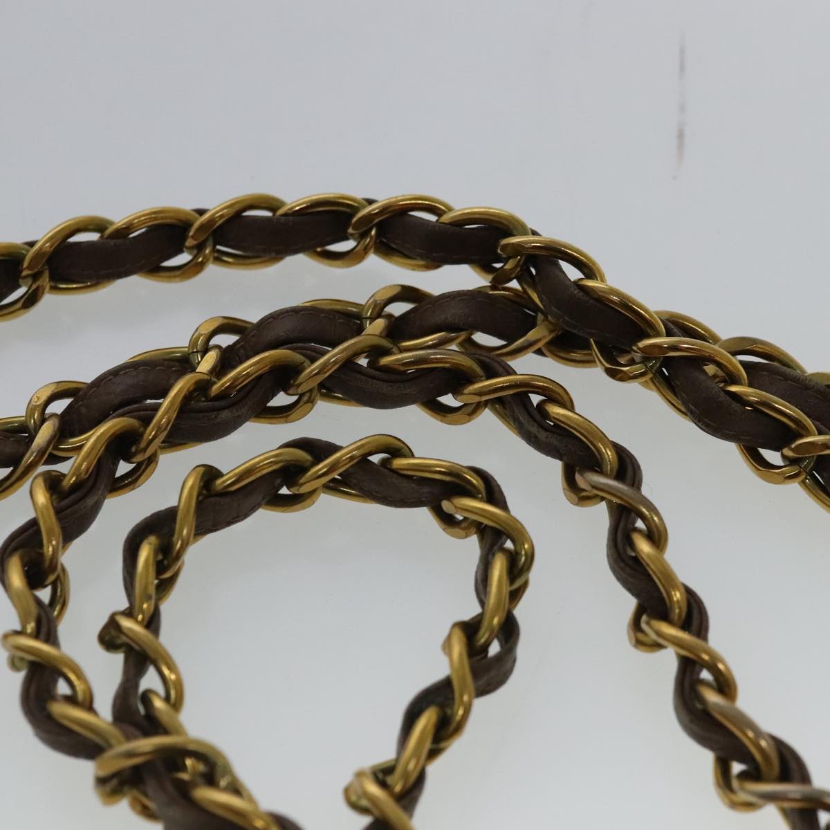 CHANEL Matelasse Chain Shoulder Bag Caviar Skin Brown Gold CC 94306