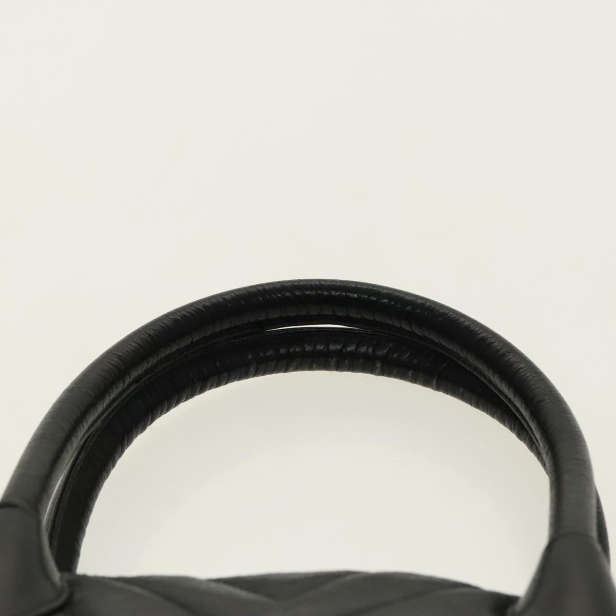 CHANEL V Stitch Hand Bag Caviar Skin Black Gold CC 95729