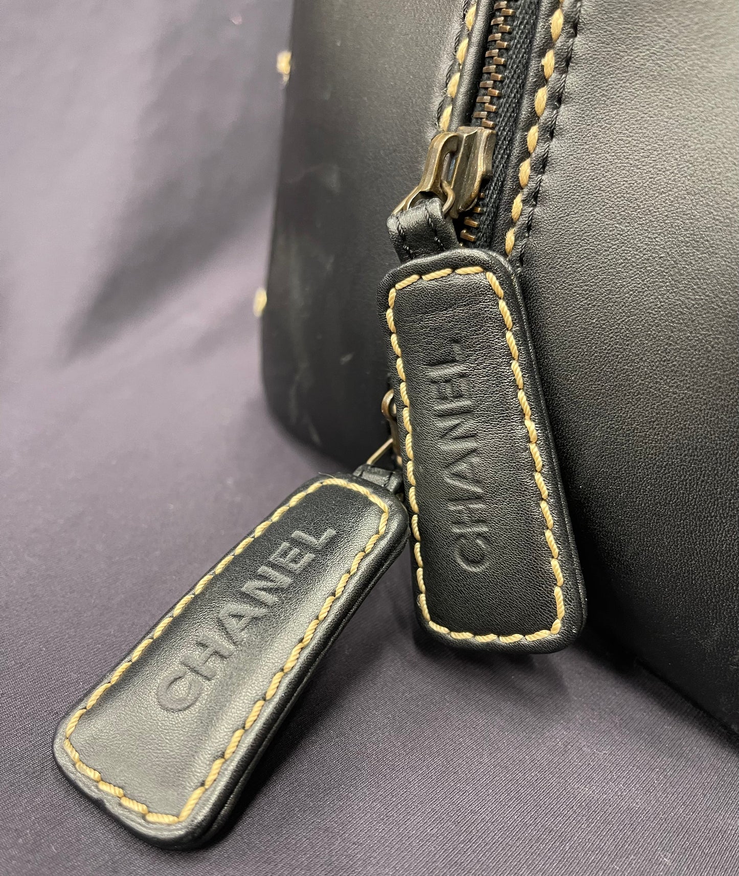 Chanel Wild Stitch Boston Black Tote