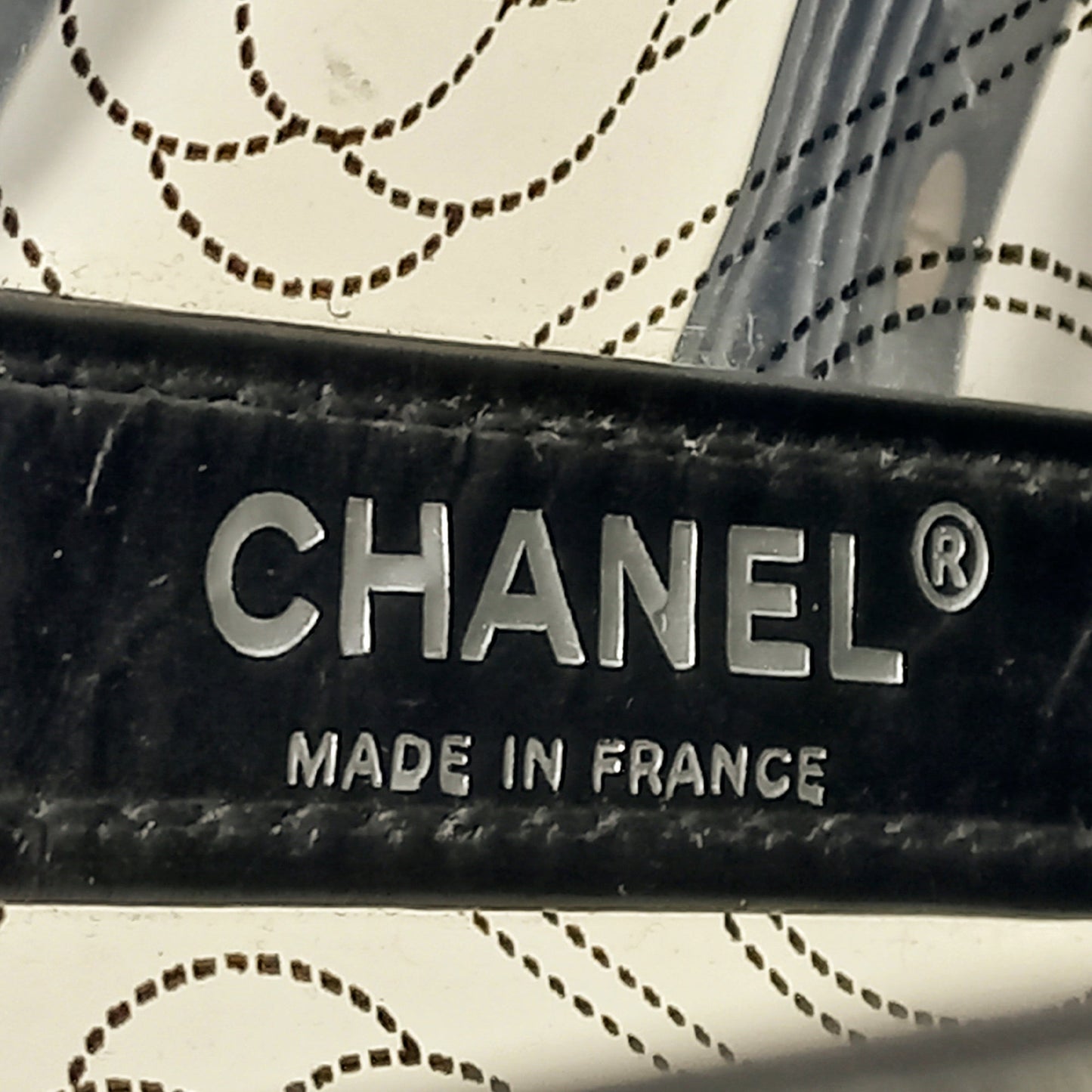 Chanel Sac Crumpled Calfskin PVC Camellia Bucket
