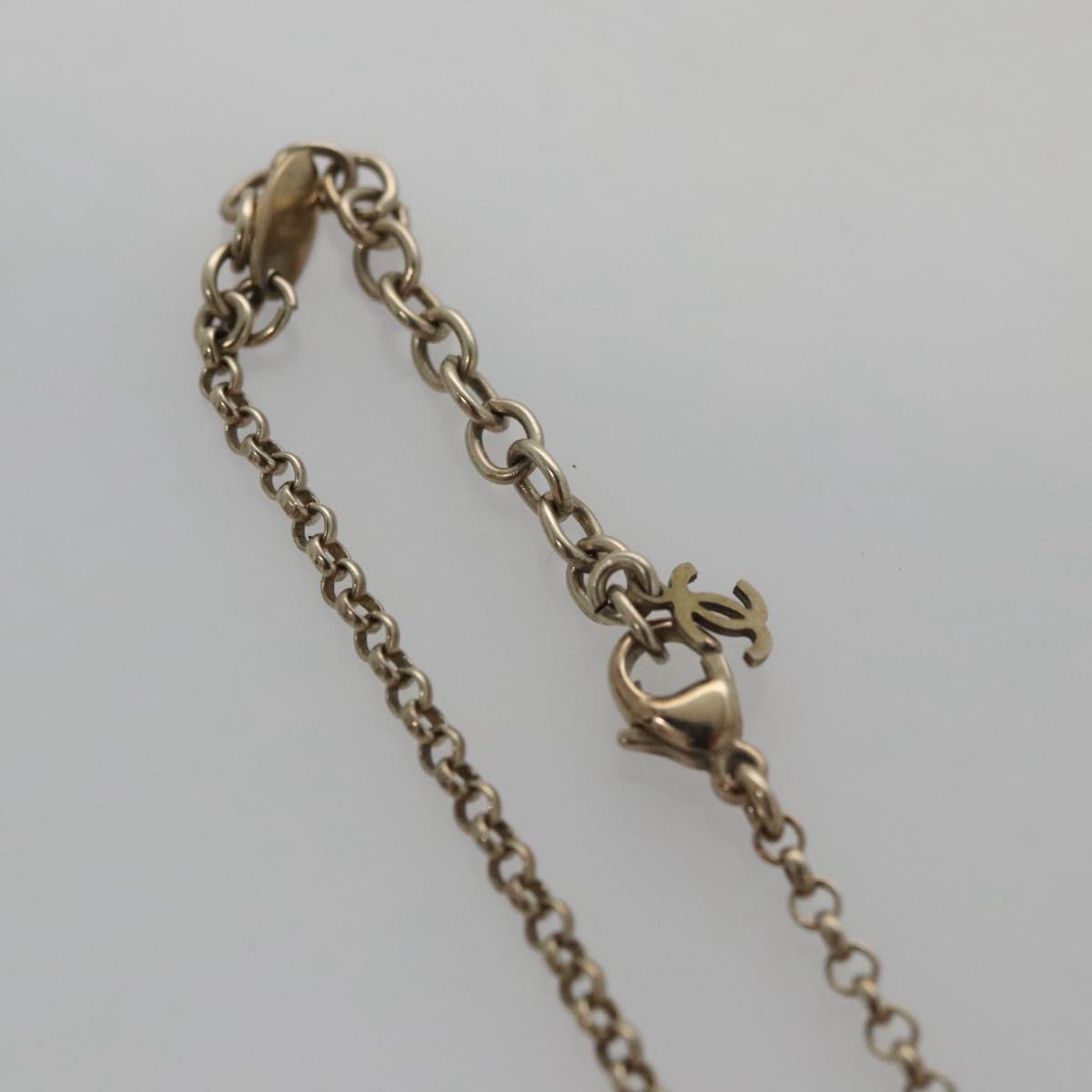 CHANEL Necklace metal Light Blue CC 96804