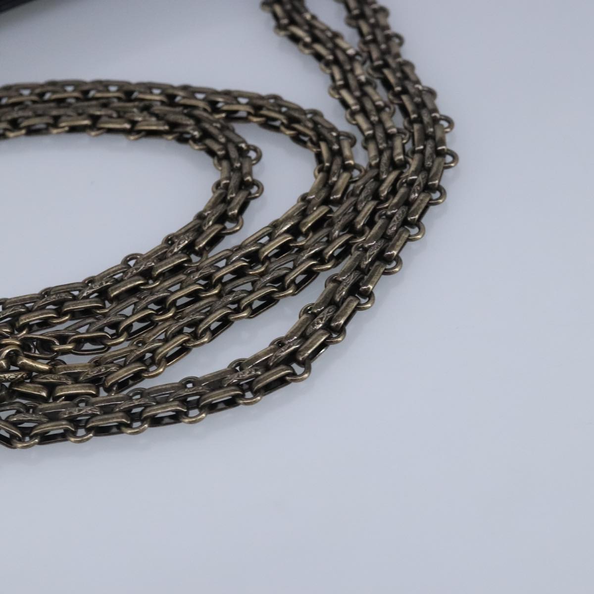 CHANEL Chain Shoulder Bag Patent leather Black CC 97053