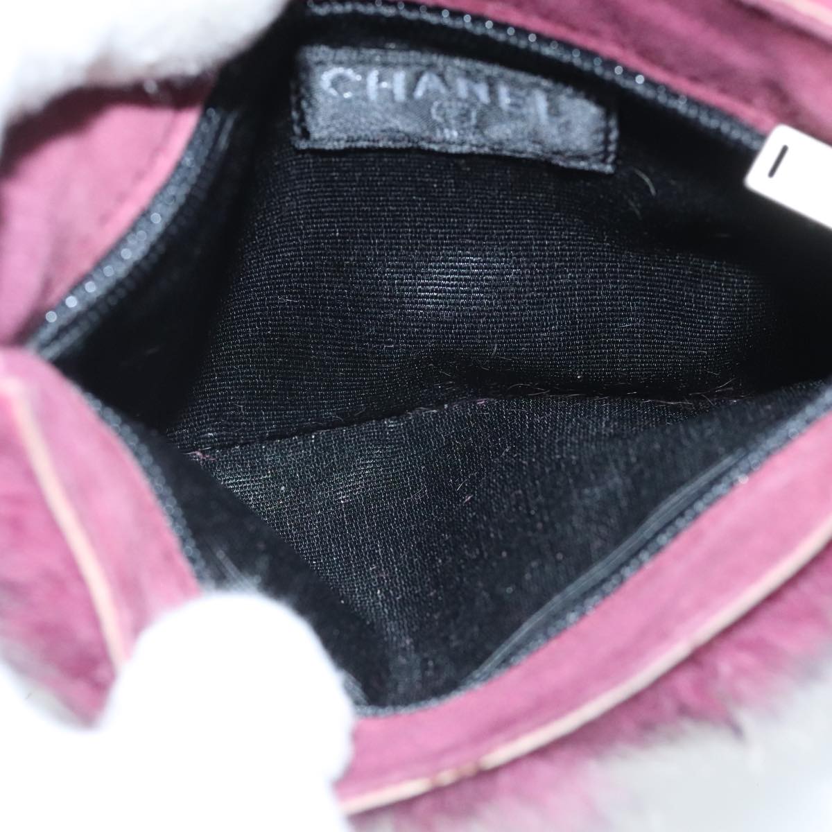 CHANEL Tote Bag Wine Red Brown Silver CC 97054