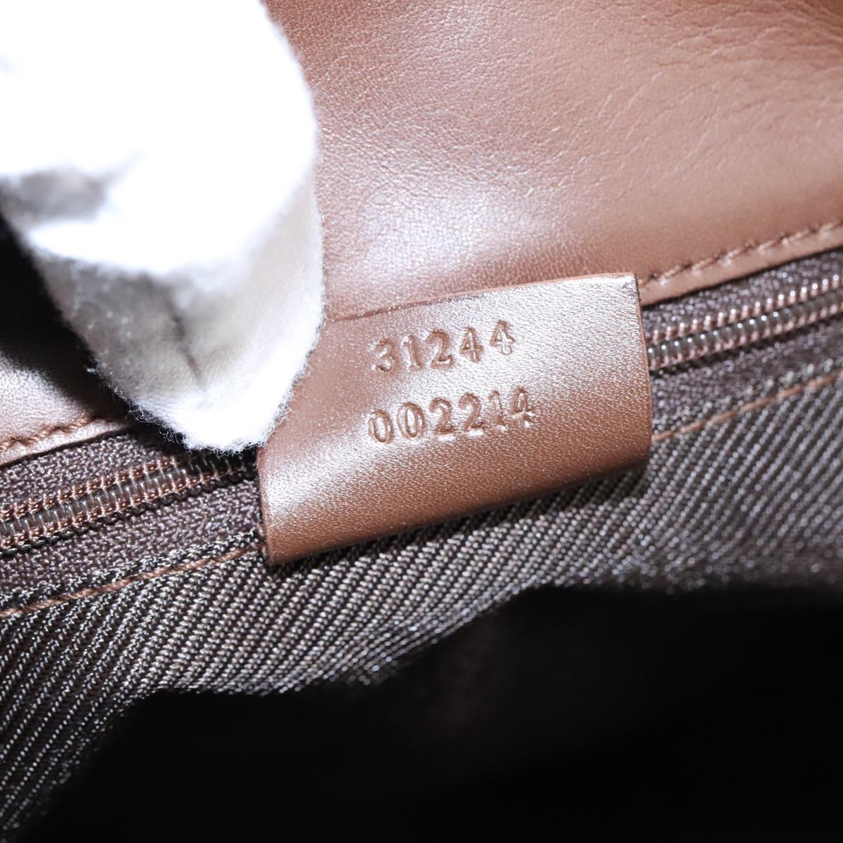 GUCCI GG Canvas Tote Bag Purple Brown Silver 31244 97397