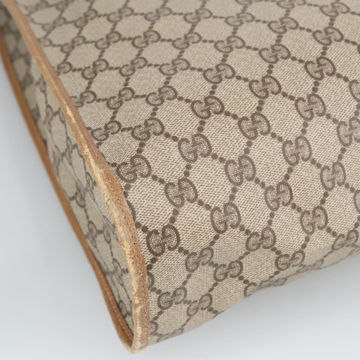 GUCCI GG Supreme Tote Bag PVC Leather Beige Gold 40 02 998 97520