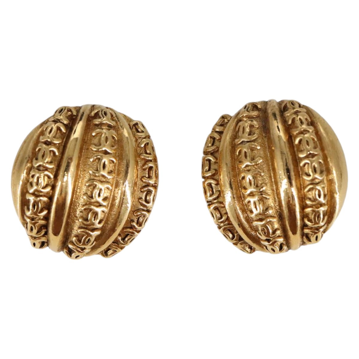 CHANEL COCO Mark Earring metal Gold CC 97754