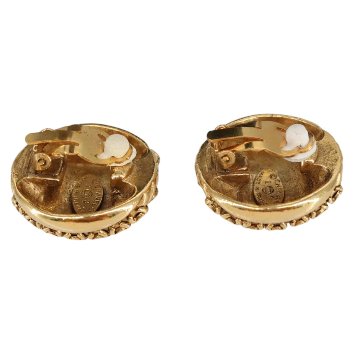 CHANEL COCO Mark Earring metal Gold CC 97754