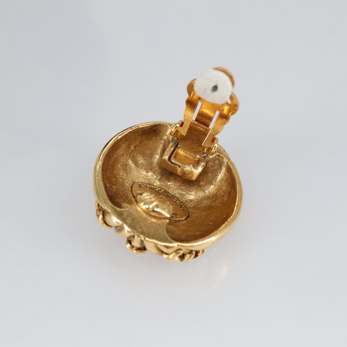 CHANEL COCO Mark Earring metal Gold CC 97754