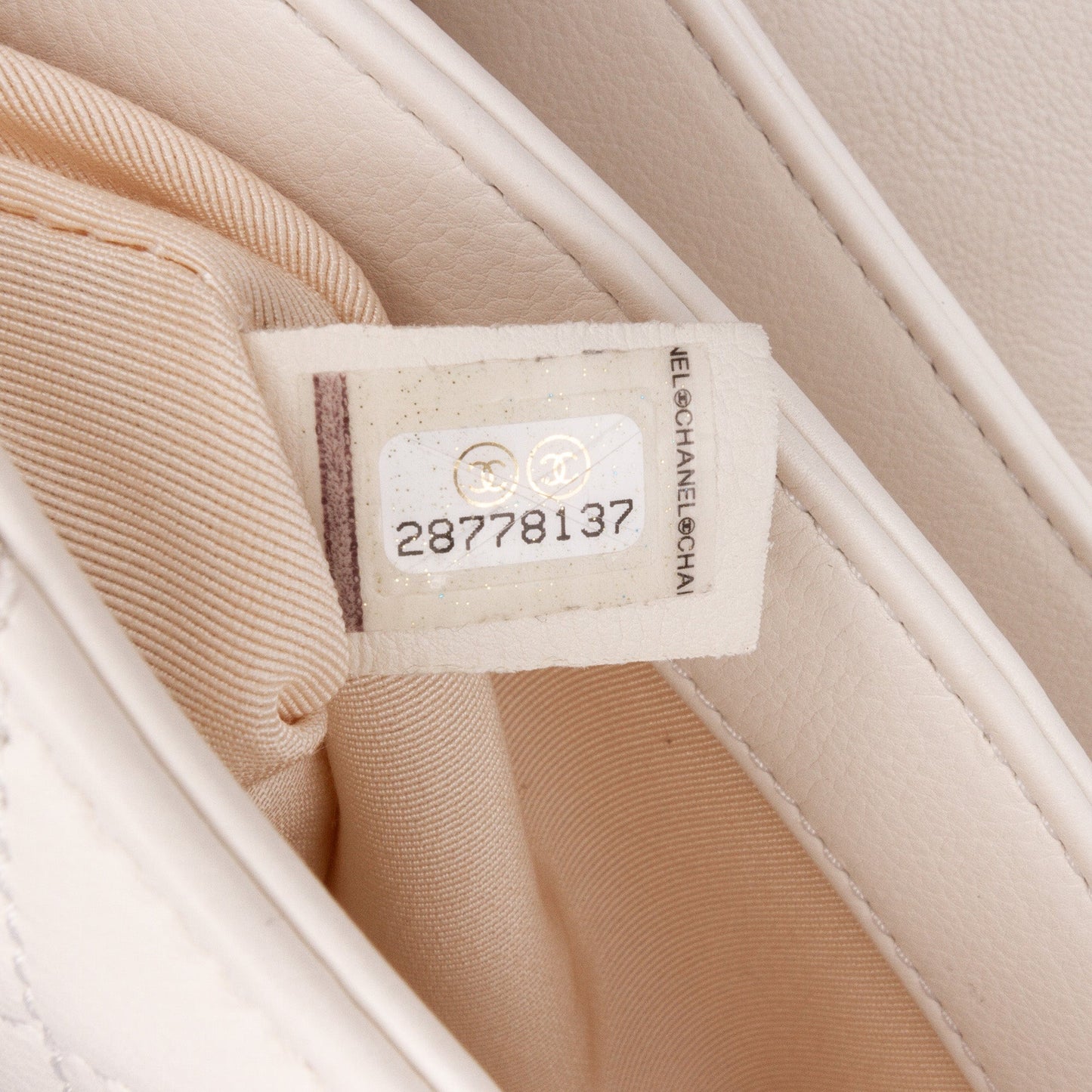 Chanel Sac Quilted Calfskin Pearl CC Accordion Flap