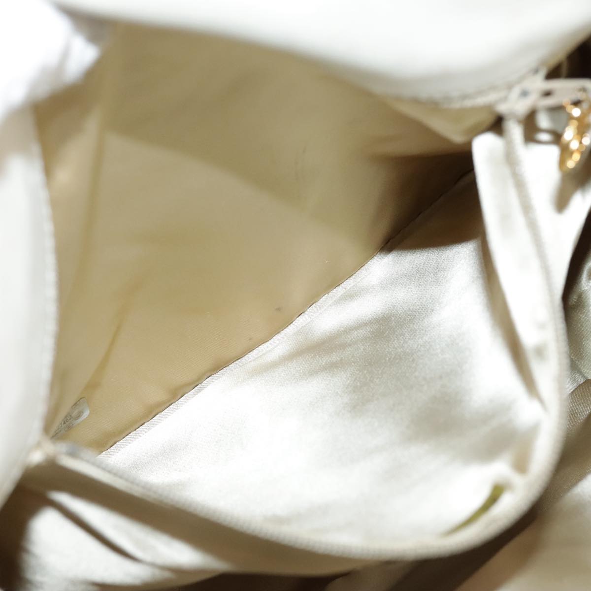 CHANEL Matelasse Big COCO Mark Chain Shoulder Bag Canvas Gray Gold CC 97974