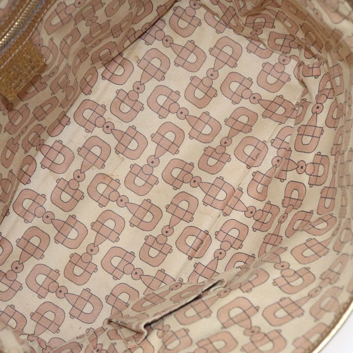 GUCCI GG Canvas Sherry Line Tote Bag Beige Gold pink 137396 98092