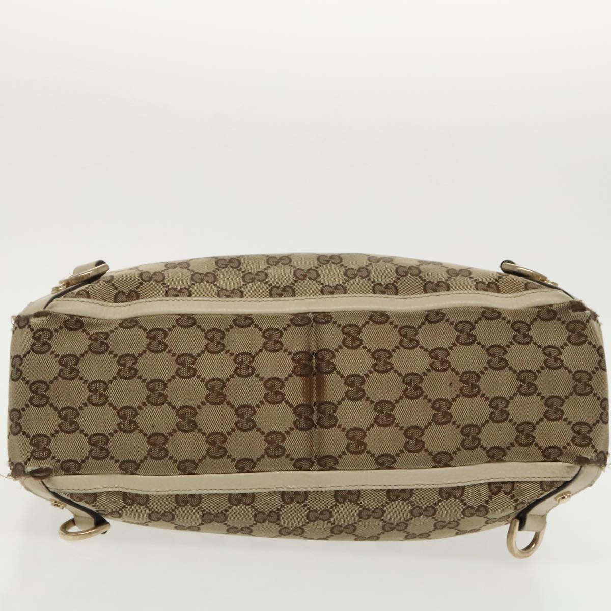 GUCCI GG Canvas Tote Bag Beige Gold 170004 98399