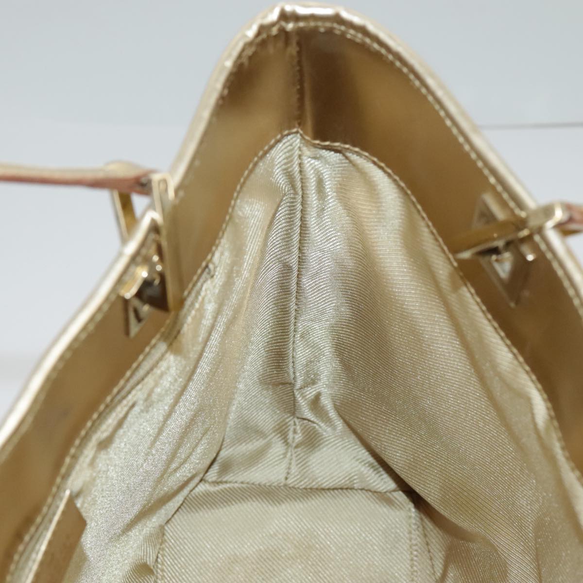 GUCCI GG Canvas Tote Bag Gold Tone Gold 002 1099 98426