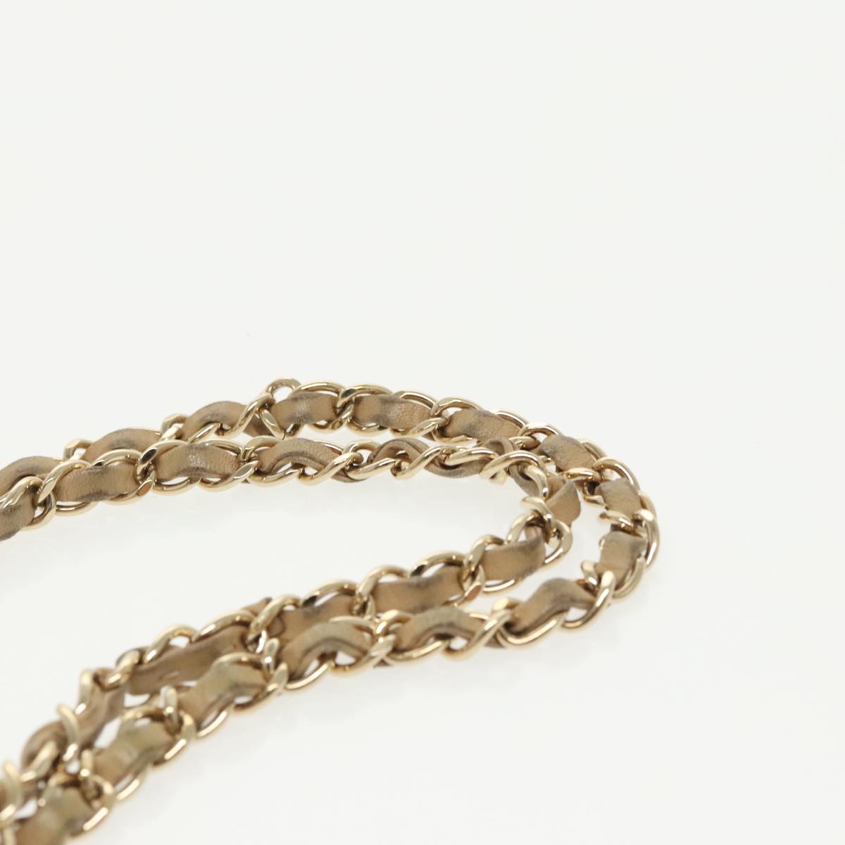 CHANEL Matelasse Chain Border Shoulder Bag Canvas Red Gold beige CC 98535